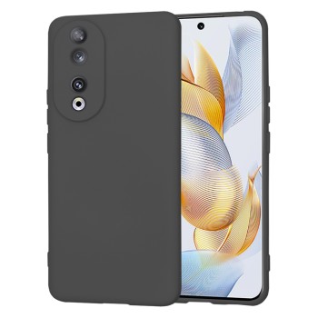 Husa Premium din Silicon pentru Honor 90 - SoftFlex, Microfibra, Black