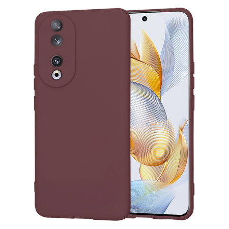 Husa Premium din Silicon pentru Honor 90 - SoftFlex, Microfibra, Plum Red