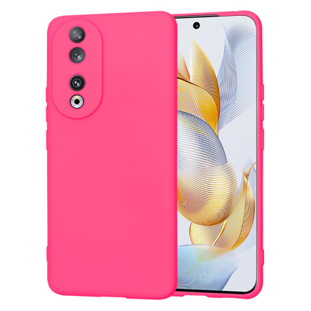 Husa Premium din Silicon pentru Honor 90 - SoftFlex, Microfibra, Hot Pink