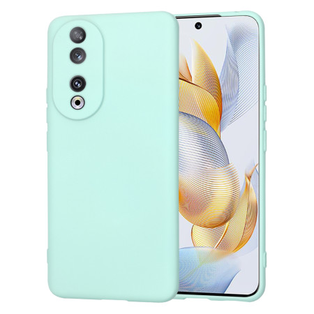 Husa Premium din Silicon pentru Honor 90 - SoftFlex, Microfibra, Sea Blue