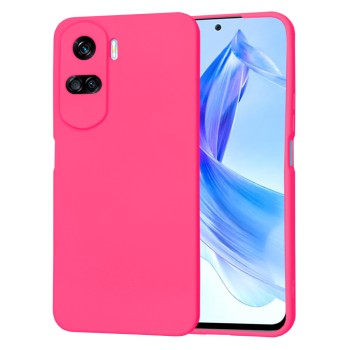 Husa Premium din Silicon pentru Honor 90 Lite - SoftFlex, Microfibra, Hot Pink