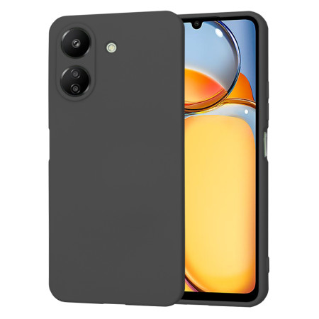 Husa Premium din Silicon pentru Xiaomi Redmi 13C 4G / Poco C6 - SoftFlex, Microfibra, Black