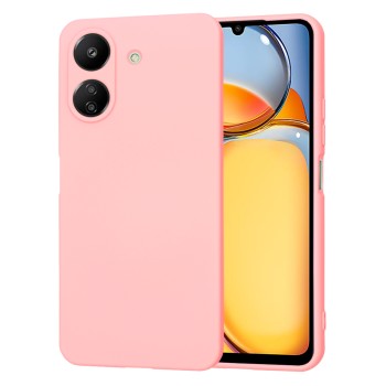 Husa Premium din Silicon pentru Xiaomi Redmi 13C 4G / Poco C6 - SoftFlex, Microfibra, Chalk Pink