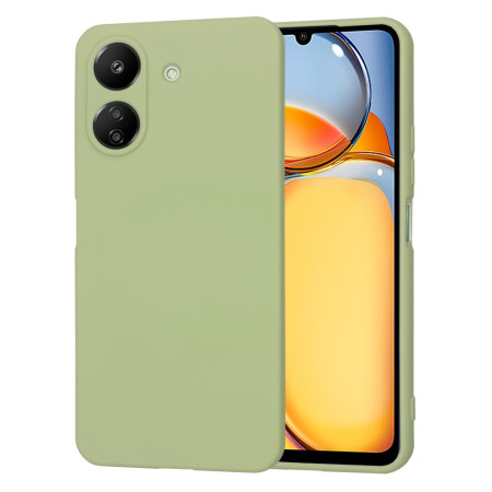 Husa Premium din Silicon pentru Xiaomi Redmi 13C 4G / Poco C6 - SoftFlex, Microfibra, Matcha