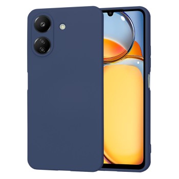 Husa Premium din Silicon pentru Xiaomi Redmi 13C 4G / Poco C6 - SoftFlex, Microfibra, Navy Blue