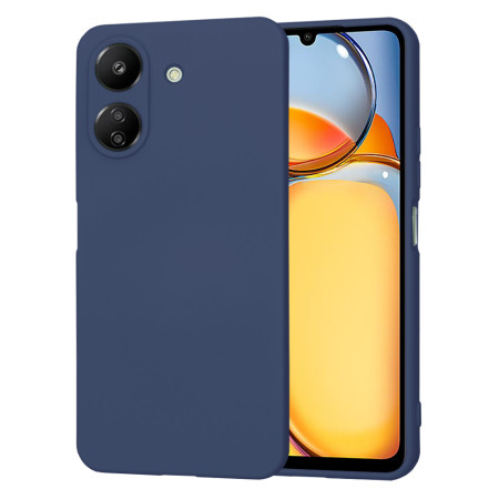Husa Premium din Silicon pentru Xiaomi Redmi 13C 4G / Poco C6 - SoftFlex, Microfibra, Navy Blue