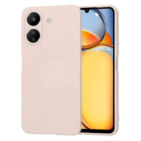 Husa Premium din Silicon pentru Xiaomi Redmi 13C 4G / Poco C6 - SoftFlex, Microfibra, Pink Sand