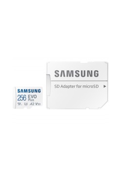 Card de Memorie cu Adaptor, 256GB - Samsung Evo Plus (MB-MC256KA/EU) - White