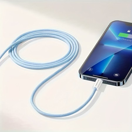 Cablu de date Type-C pentru Apple, Android, PD60W, Super Fast Charging, 1m - Techsuit (PCB114D) - White