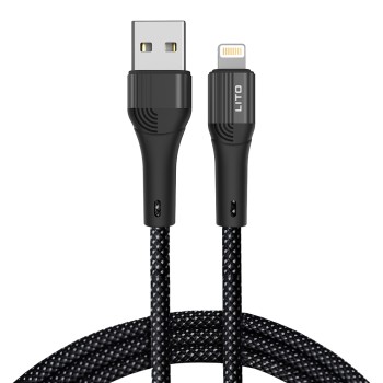 Cablu de Date cu Mufe USB, Lightning 60W, 1m - Lito (LD14) - Black