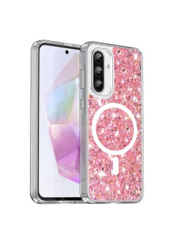 Husa pentru Samsung Galaxy A36 5G / A56 5G, Glitter MagSafe, Atasare Magnetica, Pink