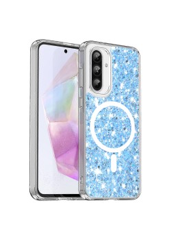 Husa pentru Samsung Galaxy A36 5G / A56 5G, Glitter MagSafe, Atasare Magnetica, Blue