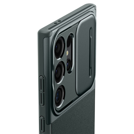Husa Samsung Galaxy S24 Ultra, Spigen Optik Armor, Abyss Green
