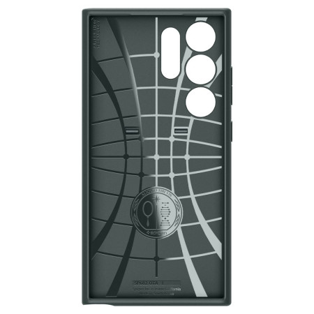 Husa Samsung Galaxy S24 Ultra, Spigen Optik Armor, Abyss Green