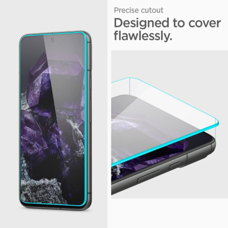 Folie pentru Google Pixel 8, set 2 buc, Spigen Glas.TR Align Master, Clear