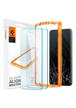 Folie pentru Google Pixel 8 Pro, set 2 buc. Spigen Glas.TR Align Master, Clear