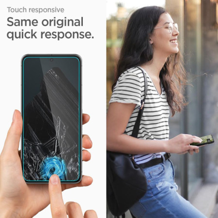 Folie pentru Google Pixel 8 Pro, set 2 buc. Spigen Glas.TR Align Master, Clear