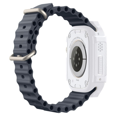 Husa pentru Apple Watch Ultra / Ultra 2, Spigen Rugged Armor, White