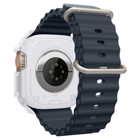 Husa pentru Apple Watch Ultra / Ultra 2, Spigen Rugged Armor, White