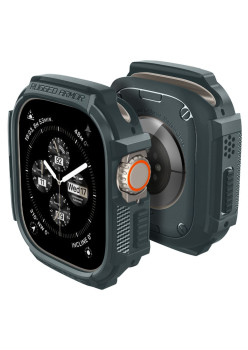 Husa pentru Apple Watch Ultra / Ultra 2, Spigen Rugged Armor, Abyss Green