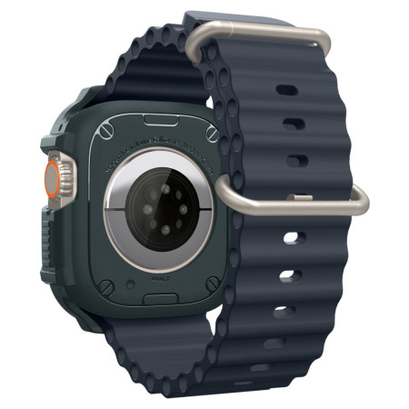 Husa pentru Apple Watch Ultra / Ultra 2, Spigen Rugged Armor, Abyss Green