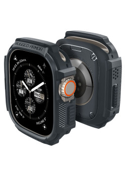 Husa pentru Apple Watch Ultra / Ultra 2 Spigen Rugged Armor, Dark Grey