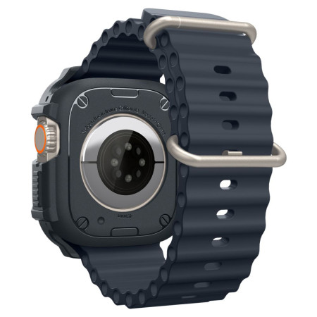 Husa pentru Apple Watch Ultra / Ultra 2 Spigen Rugged Armor, Dark Grey