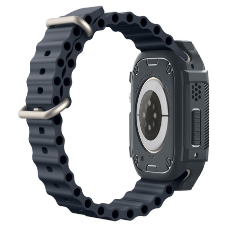 Husa pentru Apple Watch Ultra / Ultra 2 Spigen Rugged Armor, Dark Grey