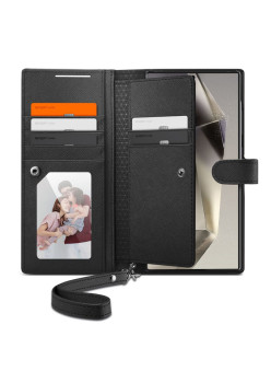 Husa pentru Samsung Galaxy S24 Ultra Spigen Wallet S Plus, Black