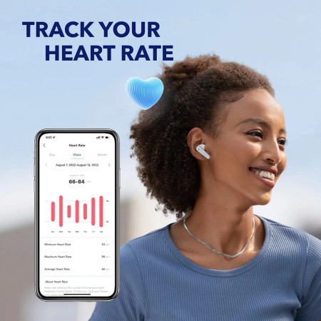 Casti fara Fir True Wireless, ANC Anker SoundCore Liberty 4, Cloud White