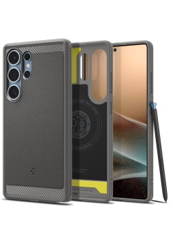 Husa pentru Samsung Galaxy S25 Ultra - Spigen Rugged Armor MagSafe - Marble Grey