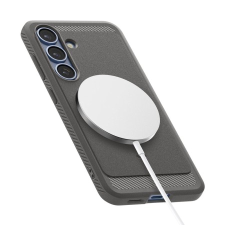Husa pentru Samsung Galaxy S25 - Spigen Rugged Armor MagSafe - Marble Grey