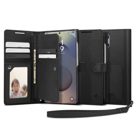 Husa pentru Samsung Galaxy S25 Ultra - Spigen Wallet S - Black
