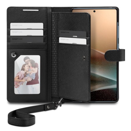 Husa pentru Samsung Galaxy S25 Ultra - Spigen Wallet S - Black