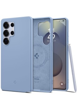 Husa pentru Samsung Galaxy S25 Ultra - Spigen Silicone Fit MagSafe - Sapphire Blue