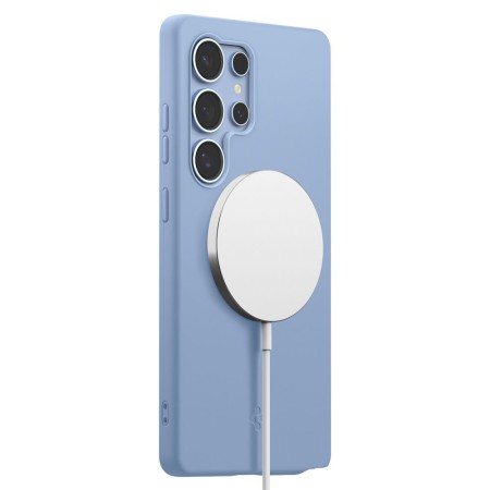 Husa pentru Samsung Galaxy S25 Ultra - Spigen Silicone Fit MagSafe - Sapphire Blue