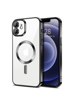 Husa pentru iPhone 12 - Techsuit Luxury Crystal MagSafe - Black