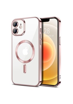 Husa pentru iPhone 12 - Techsuit Luxury Crystal MagSafe - Pink