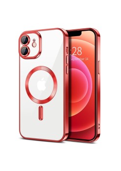 Husa pentru iPhone 12 - Techsuit Luxury Crystal MagSafe - Red