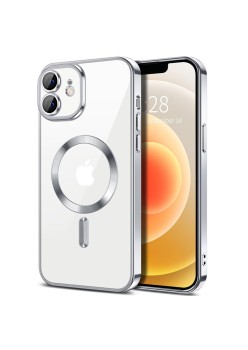 Husa pentru iPhone 12 - Techsuit Luxury Crystal MagSafe - Silver