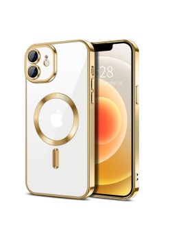 Husa pentru iPhone 12 - Techsuit Luxury Crystal MagSafe - Gold