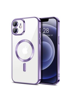Husa pentru iPhone 12 - Techsuit Luxury Crystal MagSafe - Light Purple