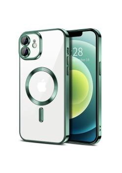 Husa pentru iPhone 12 - Techsuit Luxury Crystal MagSafe - Deep Green
