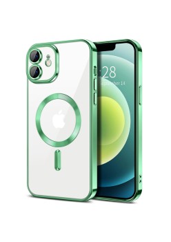 Husa pentru iPhone 12 - Techsuit Luxury Crystal MagSafe - Light Green