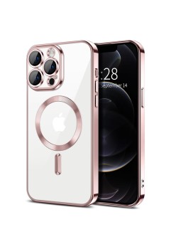 Husa pentru iPhone 12 Pro - Techsuit Luxury Crystal MagSafe - Pink