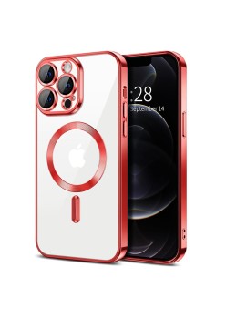 Husa pentru iPhone 12 Pro - Techsuit Luxury Crystal MagSafe - Red