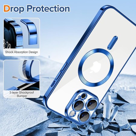 Husa pentru iPhone 12 Pro - Techsuit Luxury Crystal MagSafe - Deep Blue