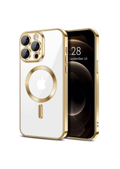 Husa pentru iPhone 12 Pro - Techsuit Luxury Crystal MagSafe - Gold