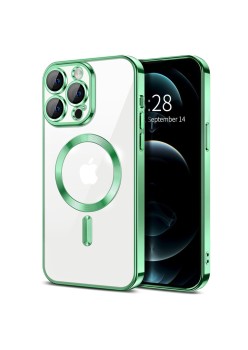 Husa pentru iPhone 12 Pro - Techsuit Luxury Crystal MagSafe - Light Green