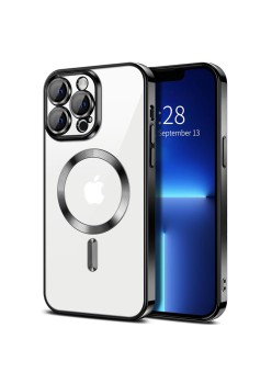 Husa pentru iPhone 13 Pro - Techsuit Luxury Crystal MagSafe - Black